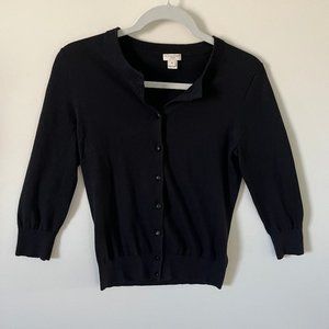 J. Crew Clare Cardigan, Black, S
